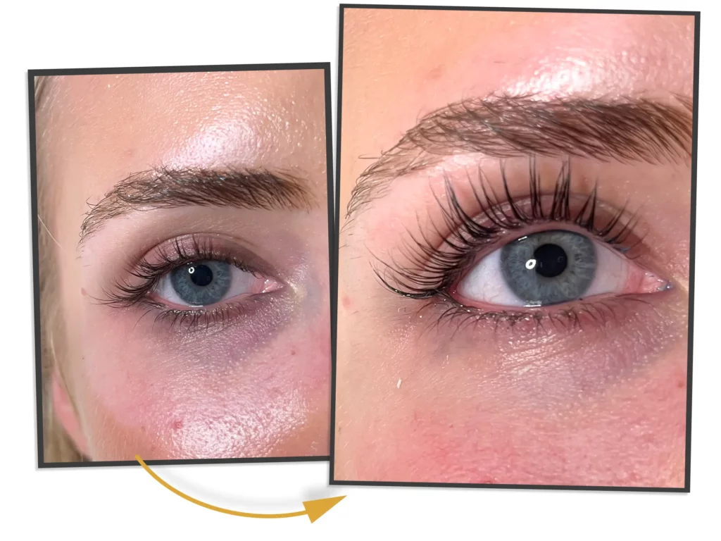 Lash Lifting - Vorher Nachher